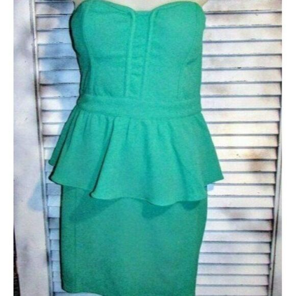 Urban Outfitters Sz 2 Green Bustier Dress - Picture 6 of 9
